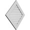 Ekena Millwork Diamond Surface Mount PVC Gable Vent: Non-Functional, w/ 3-1/2"W x 1"P Standard Frame, 32"W x 32"H GVPDI32X3201SN - alternate 5